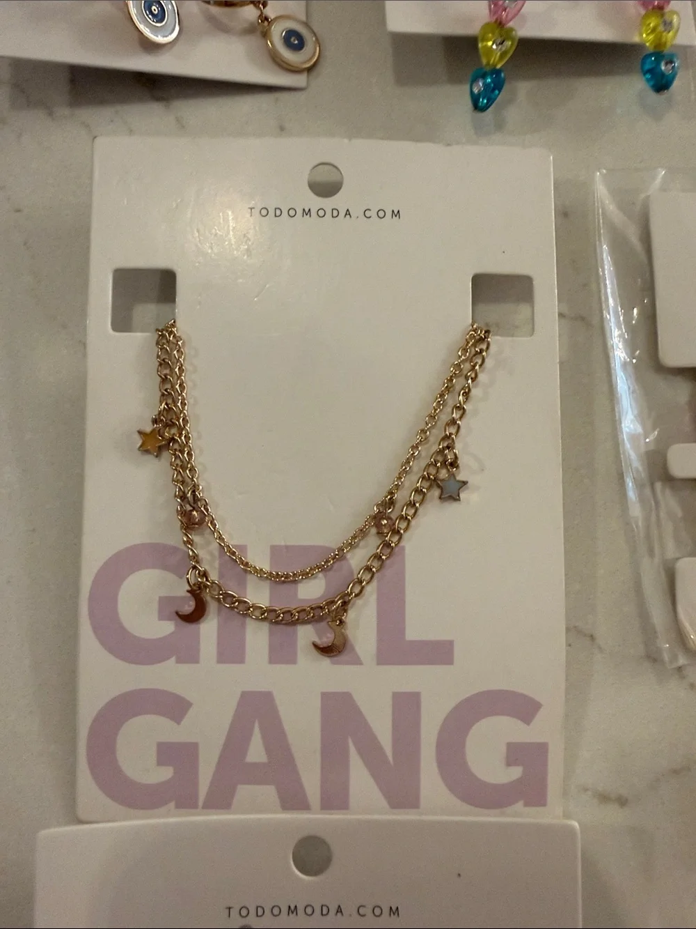 Assorted Pink & Blue Girls' Jewelry Set (Bracelets, Necklaces, Earrings)